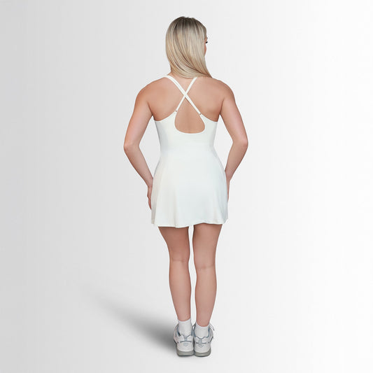 LA CROIX DRESS - BLANC ÉCLAIT Élevé