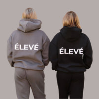 SIGNATURE HOODIE IN GRAPHITE DUST WITH BLANCHE LOGO - Élevé