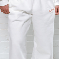 THE ÉLEVÉ STORM CLOÜD SWEATPANTS WITH BLUSH PINK LOGO - Élevé