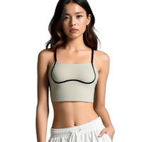 THE ÉPURE SPORTS BRA - ALMOND CRÈME Élevé