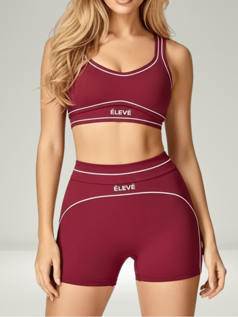 DEFINE LUXE SHORTS-CHILI-ÉLEVÉ