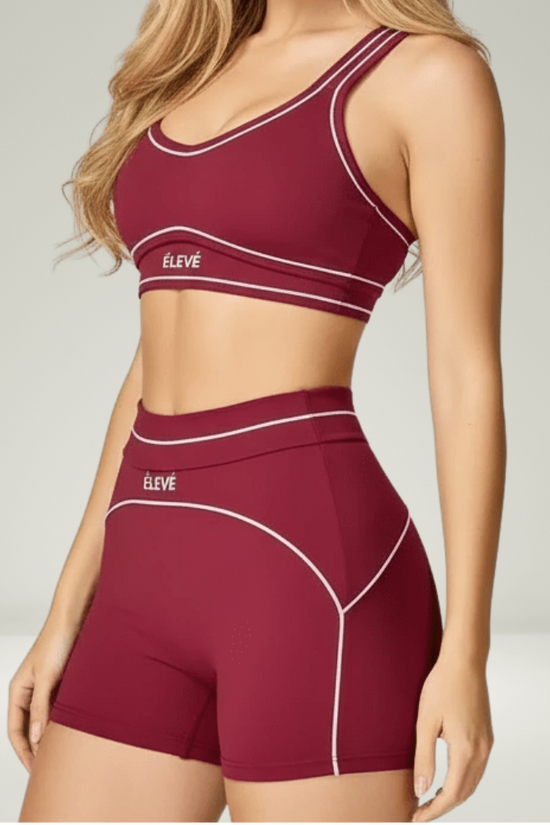 DEFINE LUXE SHORTS-CHILI-ÉLEVÉ