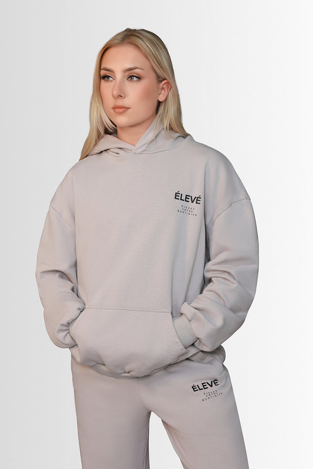 ESSENTIAL SET HOODIE - SILVER MEDAL - Silver Medal Élevé