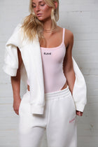 MAISON CLOUD SWEATPANTS - BLANC-BLUSH PINK Élevé