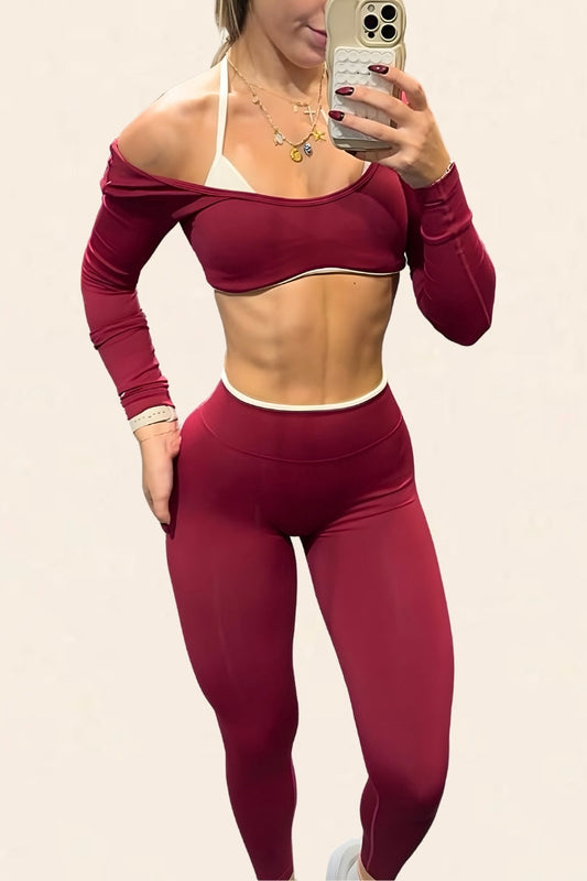 LONG SLEEVE ELEVATED CORE MERLOT