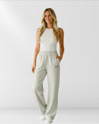 MAISON CLOUD SWEATPANTS - GRIS-BLUSH PINK Élevé