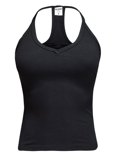 ALLURE BACK TANK - NOIR Élevé