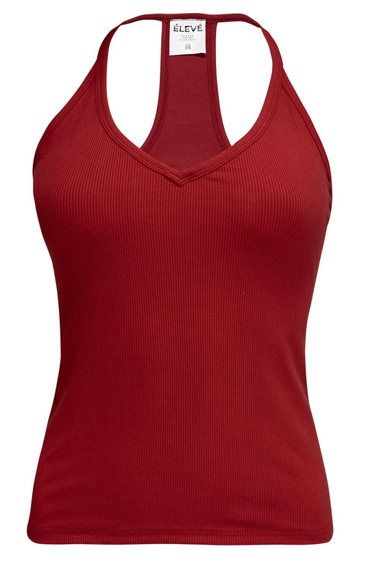 ALLURE BACK TANK - ROUGE BRIQUE Élevé