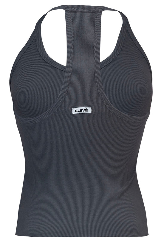ALLURE BACK TANK - CHARCOAL Élevé