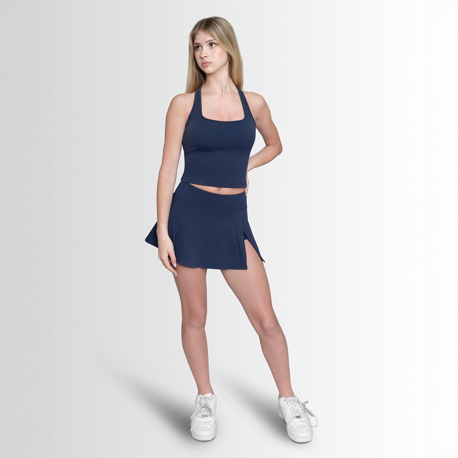 CLUB CÔTE SET SKIRT - BLEU MARINE Élevé