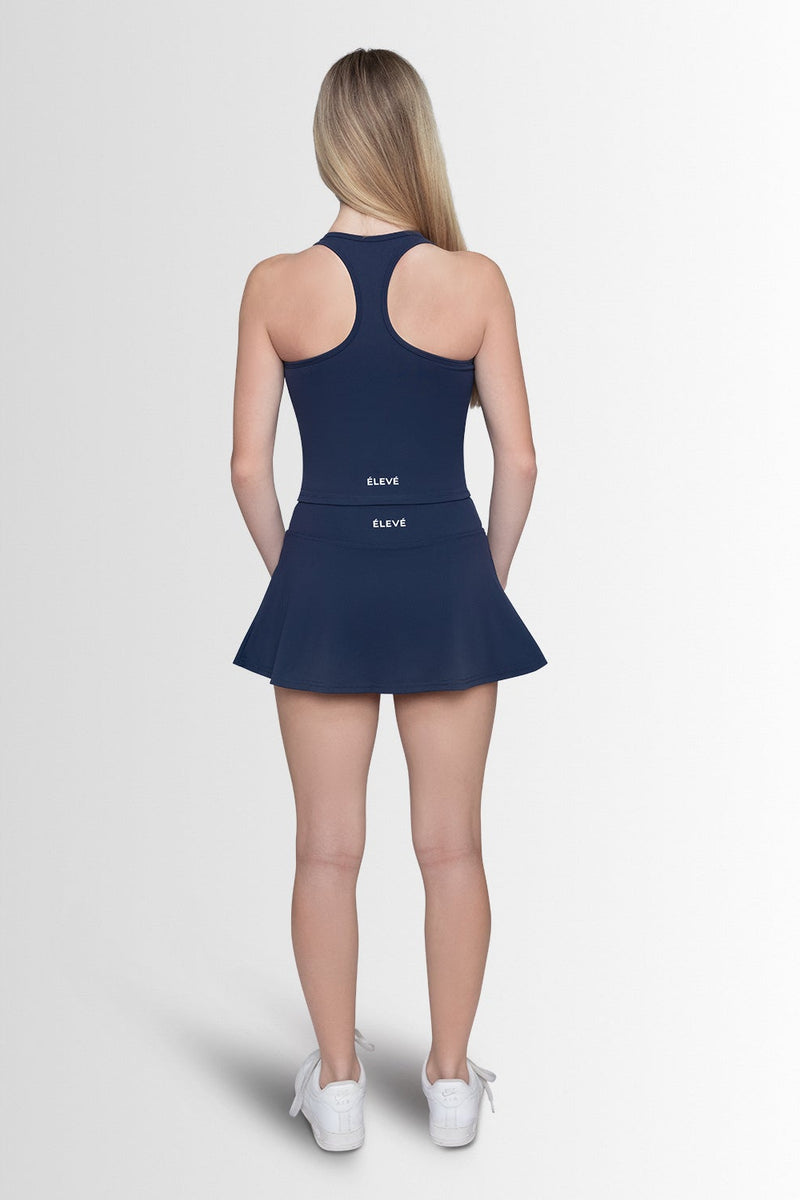 CLUB CÔTE SET SKIRT - BLEU MARINE Élevé