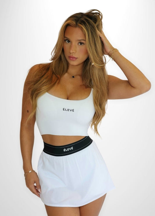 COURT SIDE SKIRT - BLANC-Élevé