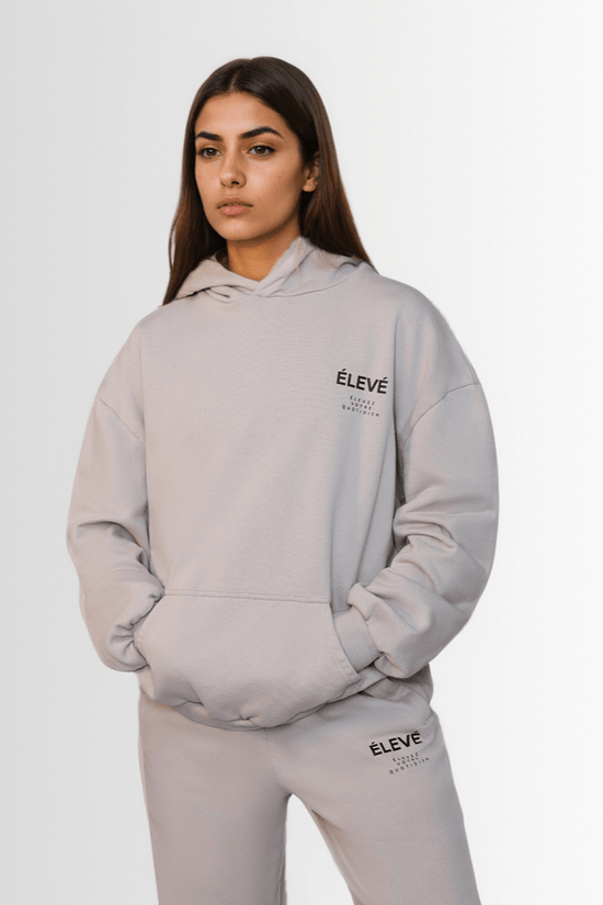 ESSENTIAL SET HOODIE - SILVER MEDAL - Élevé