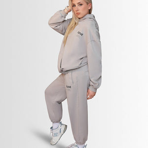 ESSENTIAL SET HOODIE - SILVER -Élevé