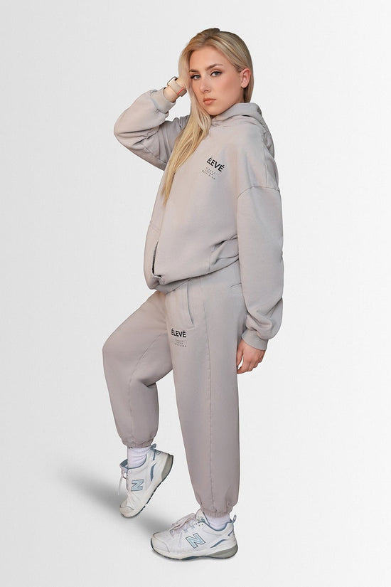 ESSENTIAL SET HOODIE - SILVER -Élevé