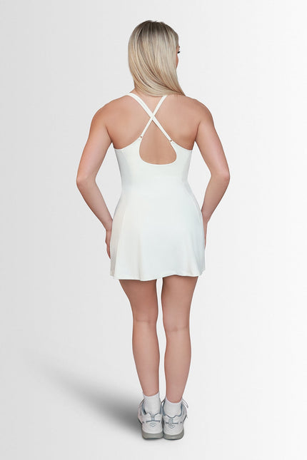 LA CROIX DRESS - BLANC ÉCLAIT Élevé