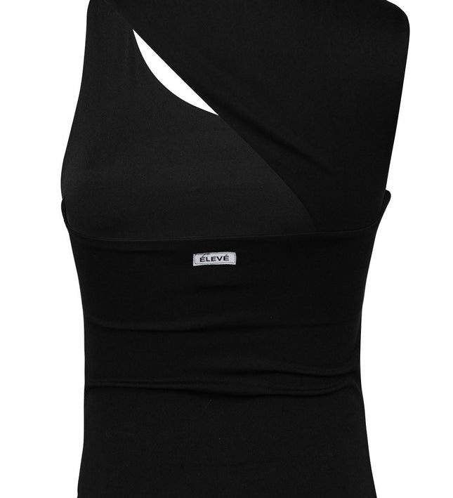 LA FENTE TOP - NOIR Élevé