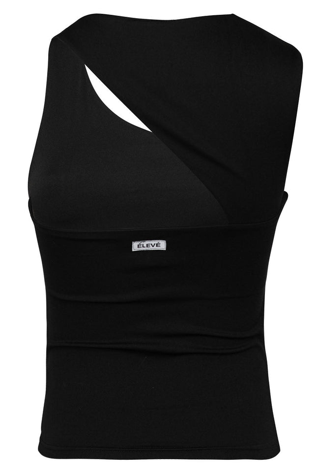 LA FENTE TOP - NOIR Élevé