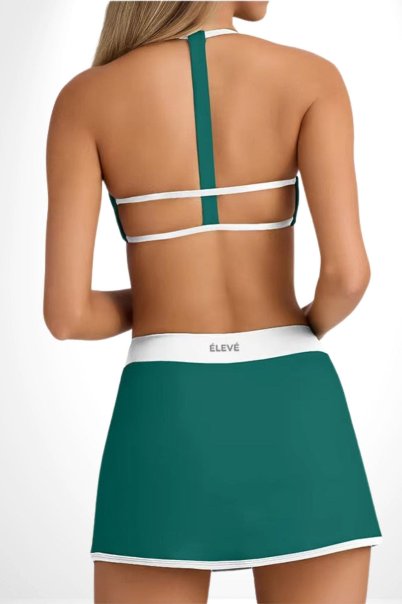 LA SAVIOR SKIRT & BRA - ÉMERAUDE Élevé