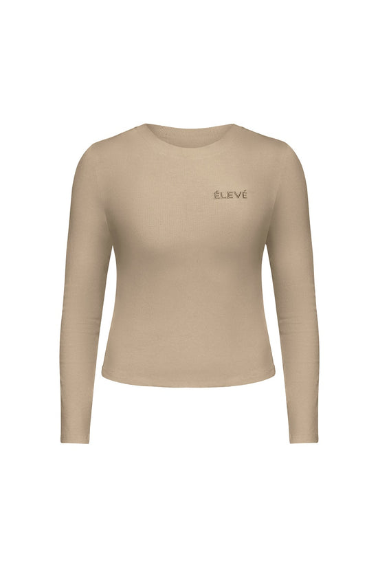 LAYLA LOUNGE LONG - SLEEVE - Oat Milk Élevé