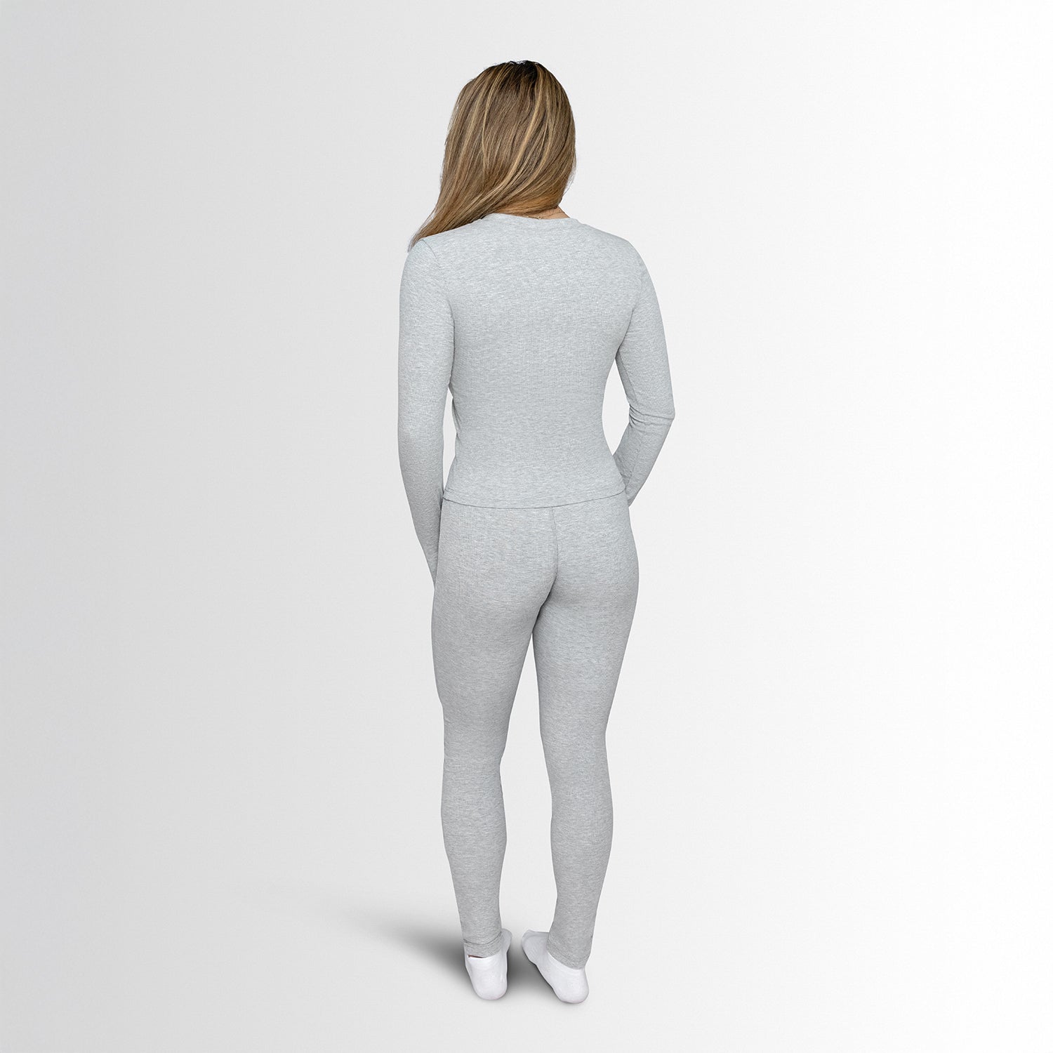 LAYLA LOUNGE LONG SLEEVES - SILVER HAZE Élevé
