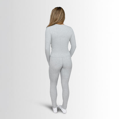 LAYLA LOUNGE LONG SLEEVES - SILVER HAZE Élevé