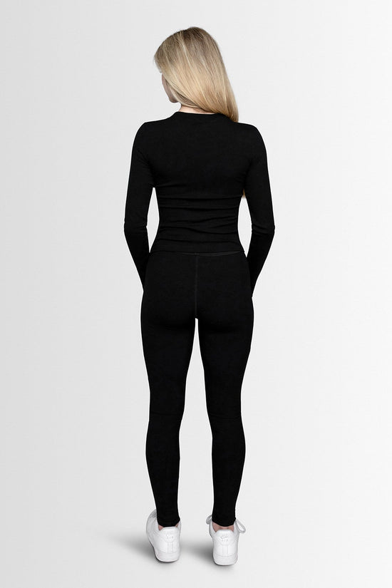 LAYLA LOUNGE LONG - SLEEVE - NOIR Élevé
