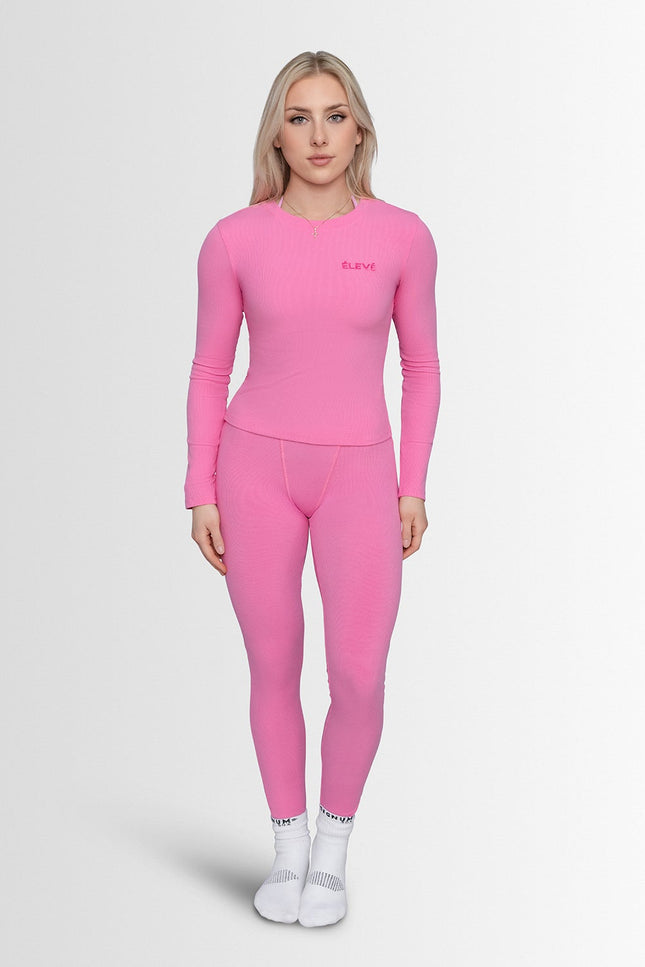 LAYLA LOUNGE LONG - SLEEVE - Dreamy Pink Élevé