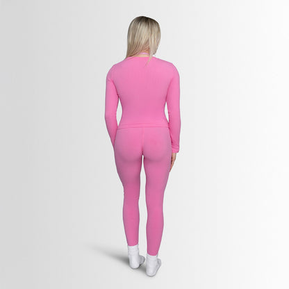 LAYLA LOUNGE LONG - SLEEVE - Dreamy Pink Élevé