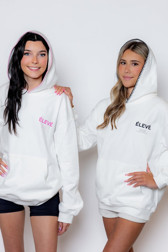 L'ILA STITCH HOODIE - Élevé BLANC BLUSH PINK