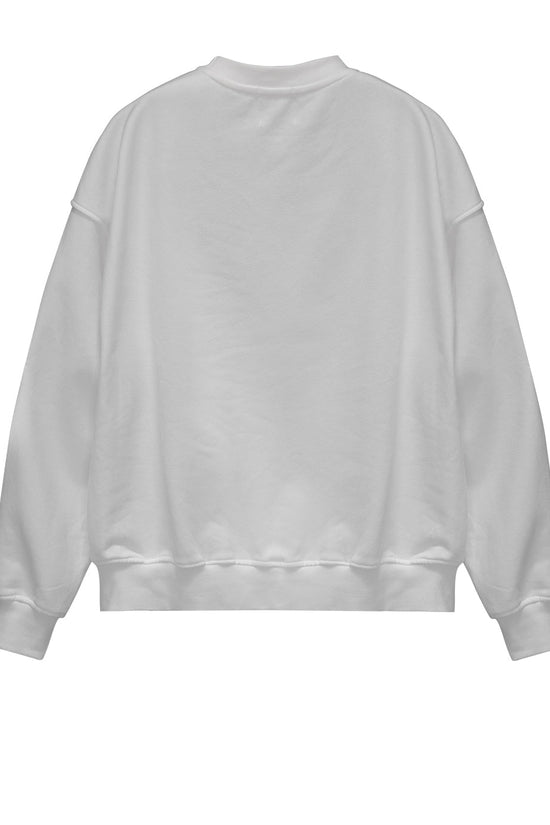 LUXE LOUNGE SWEATSHIRT BLANCHE -Élevé