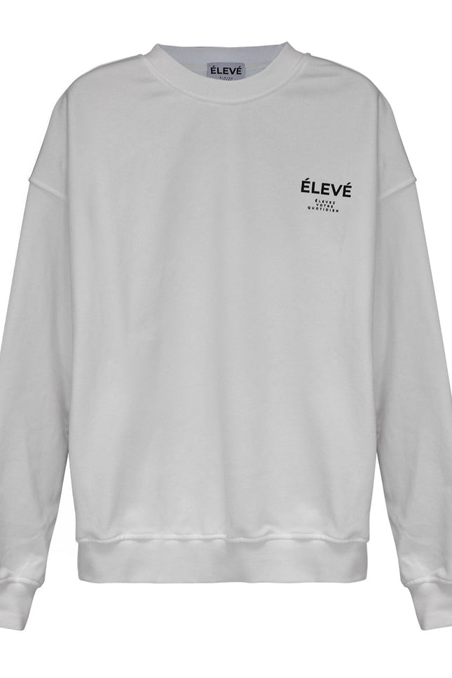 LUXE LOUNGE SWEATSHIRT  BLANCHE Élevé