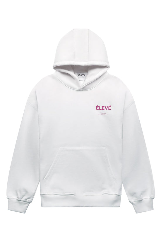 MAISON CLOUD HOODIE-BLANC-BLUSH PINK-ÉLEVÉ