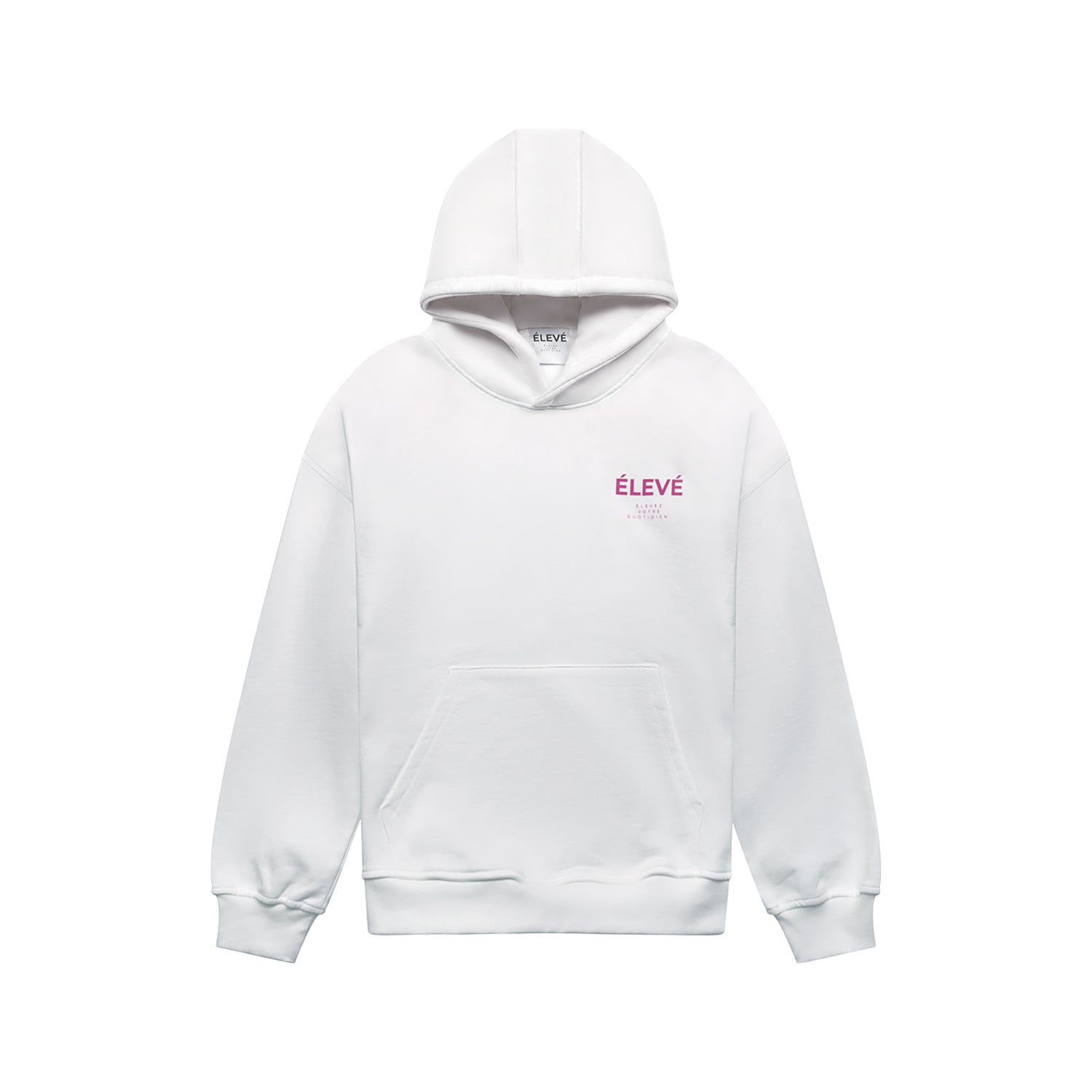 MAISON CLOUD HOODIE-BLANC-BLUSH PINK-ÉLEVÉ