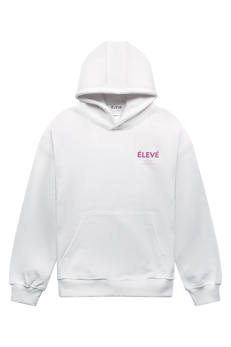 MAISON CLOUD HOODIE - BLANC-BLUSH PINK Élevé
