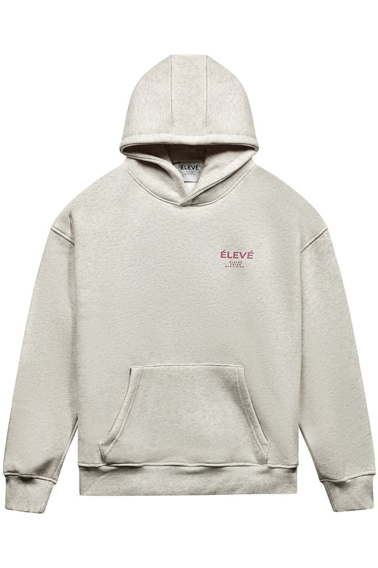 MAISON CLOUD HOODIE-GRIS-BLUSH PINK-ÉLEVÉ