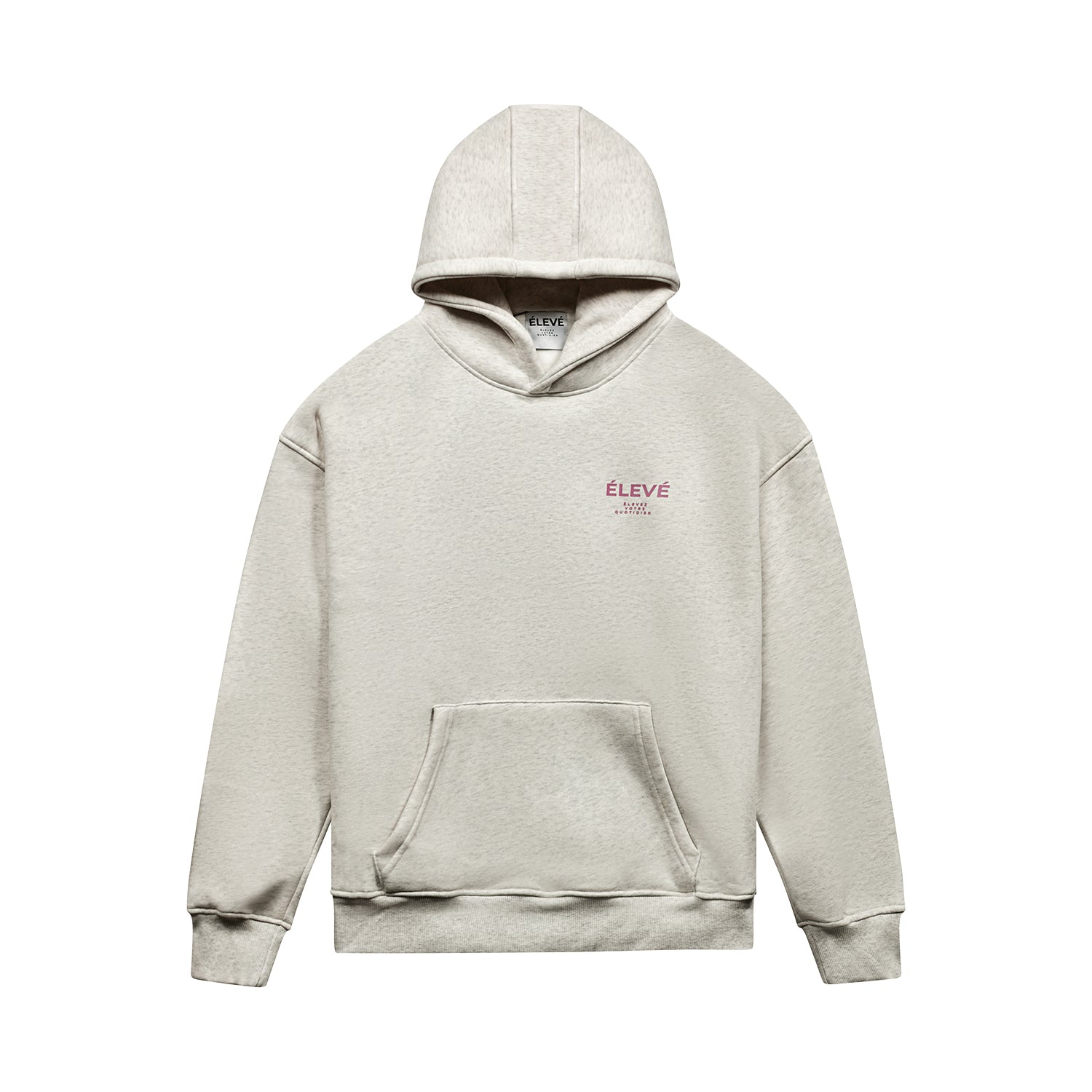 MAISON CLOUD HOODIE-GRIS-BLUSH PINK-ÉLEVÉ