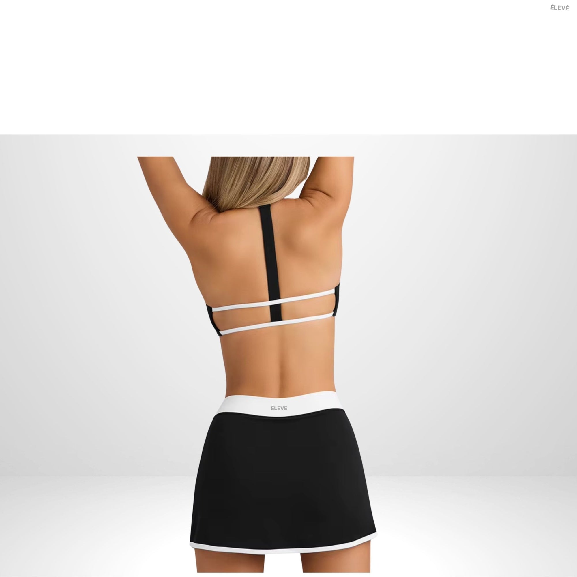 MONACO SET SKIRT - NOIR Élevé