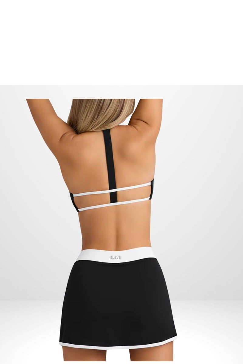 MONACO SET SKIRT - NOIR Élevé