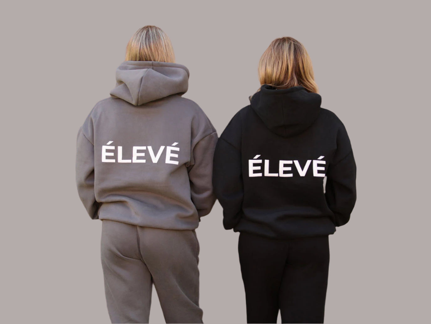 SIGNATURE HOODIE IN GRAPHITE DUST WITH BLANCHE LOGO - Élevé