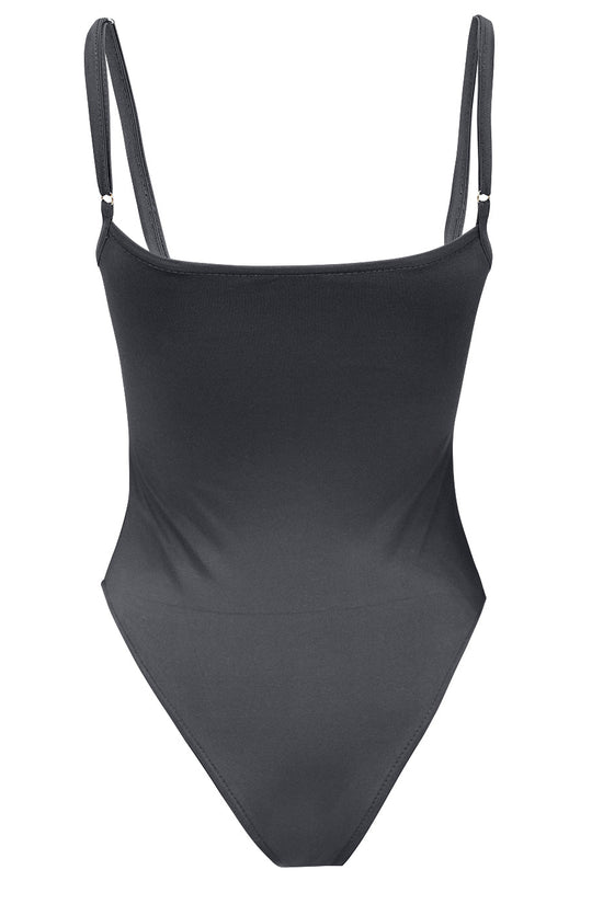 THE CAMI BODYSUIT - CHARCOAL Élevé