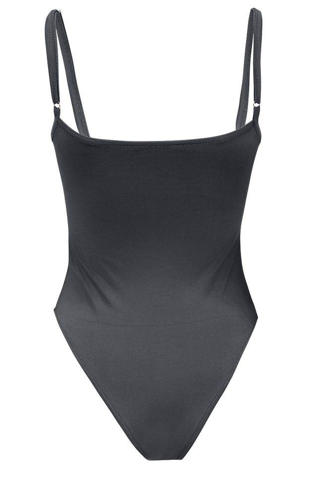 THE CAMI BODYSUIT - CHARCOAL Élevé