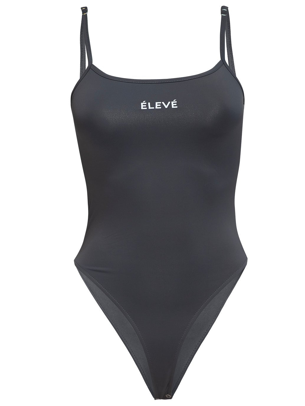 THE CAMI BODYSUIT - CHARCOAL Élevé