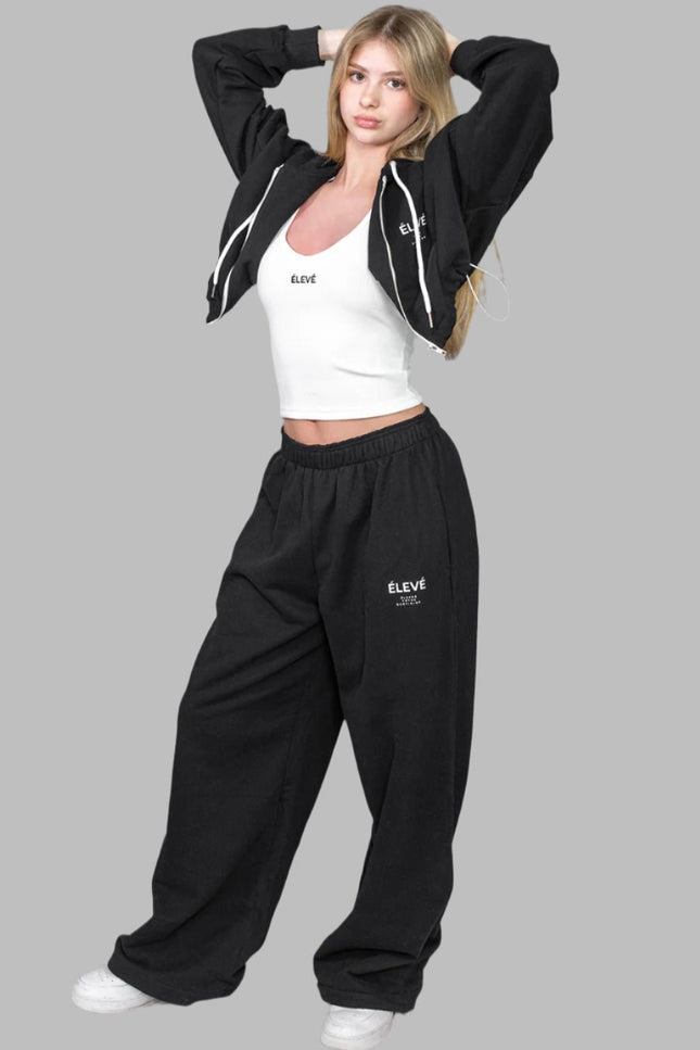 THE DRIFT CROPPED HOODIE (MIDNIGHT) - MIDNIGHT FADE Élevé