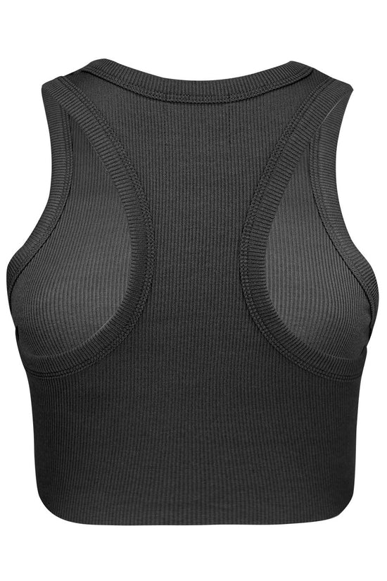 BASIC CROP- NOIR- ÉLEVÉ