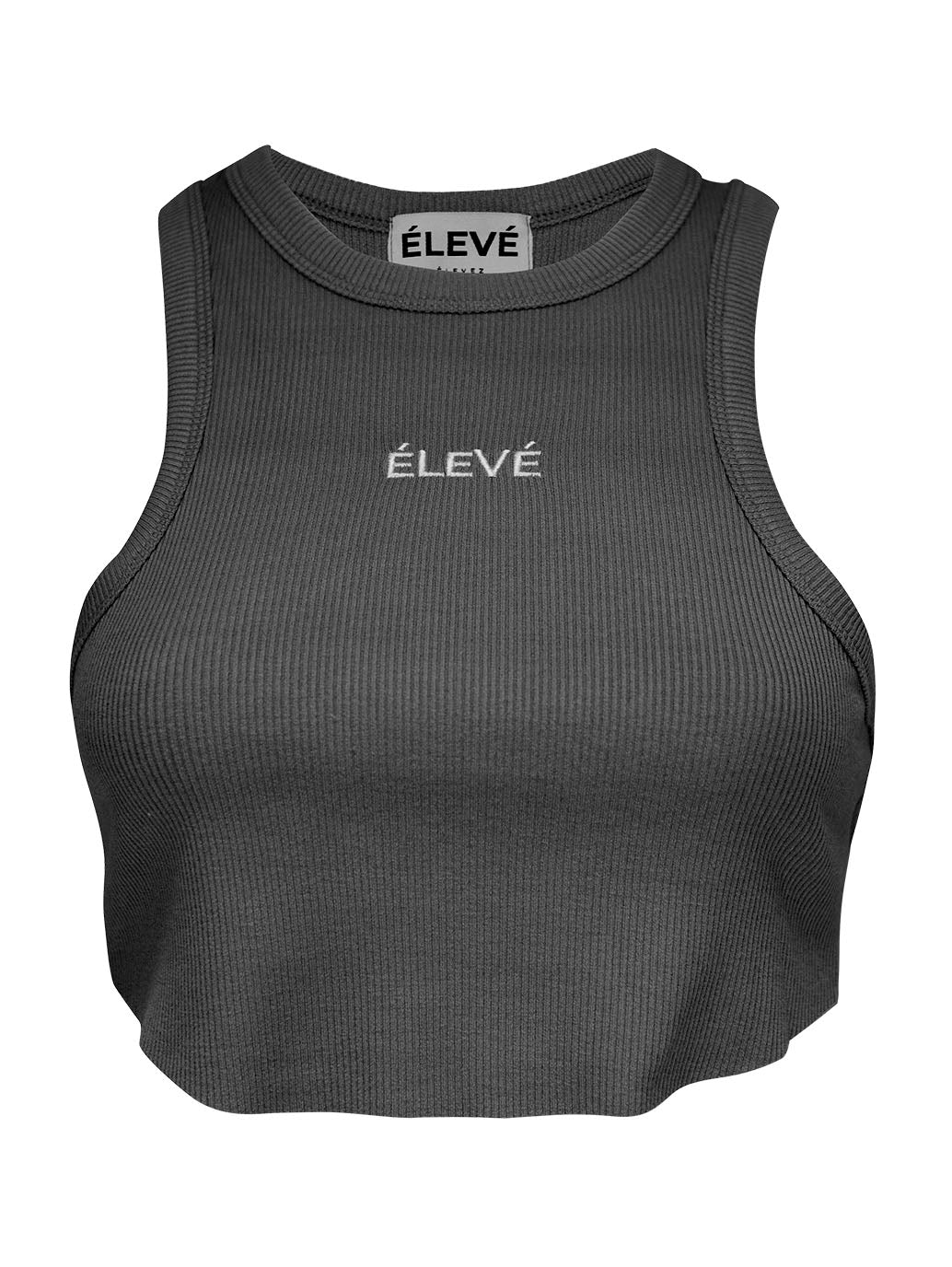 BASIC CROP- NOIR- ÉLEVÉ