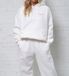 MAISON CLOUD HOODIE-BLANC-BLUSH PINK-ÉLEVÉ