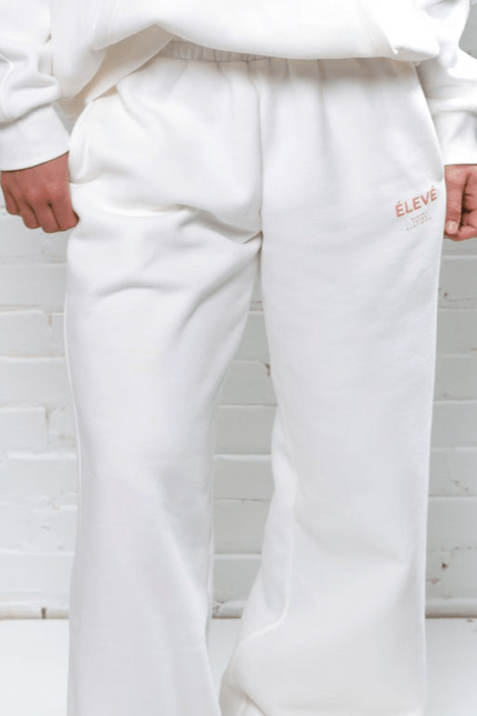THE ÉLEVÉ STORM CLOÜD SWEATPANTS WITH BLUSH PINK LOGO - Élevé