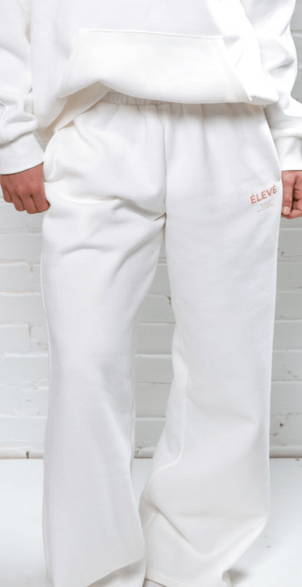 THE ÉLEVÉ STORM CLOÜD SWEATPANTS WITH BLUSH PINK LOGO - Élevé