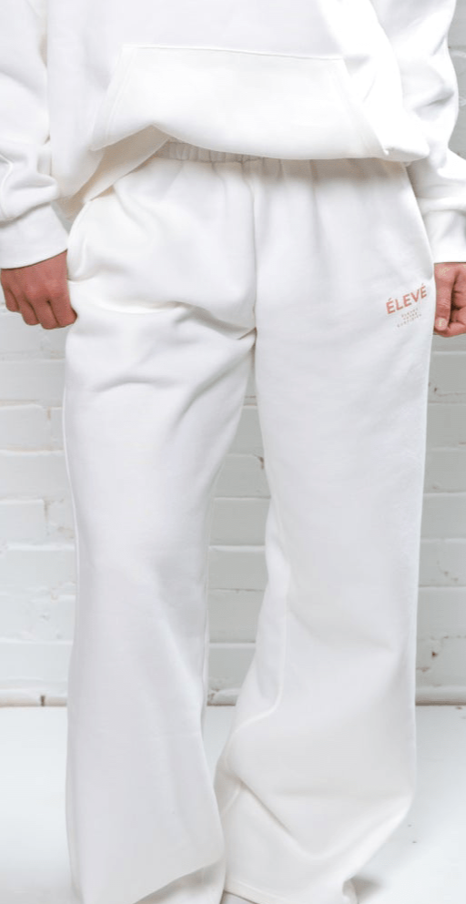 THE ÉLEVÉ STORM CLOÜD SWEATPANTS WITH BLUSH PINK LOGO - Élevé